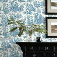 Waverly Country Life Toile Peel and Stick Wallpaper Peel and Stick Wallpaper RoomMates   