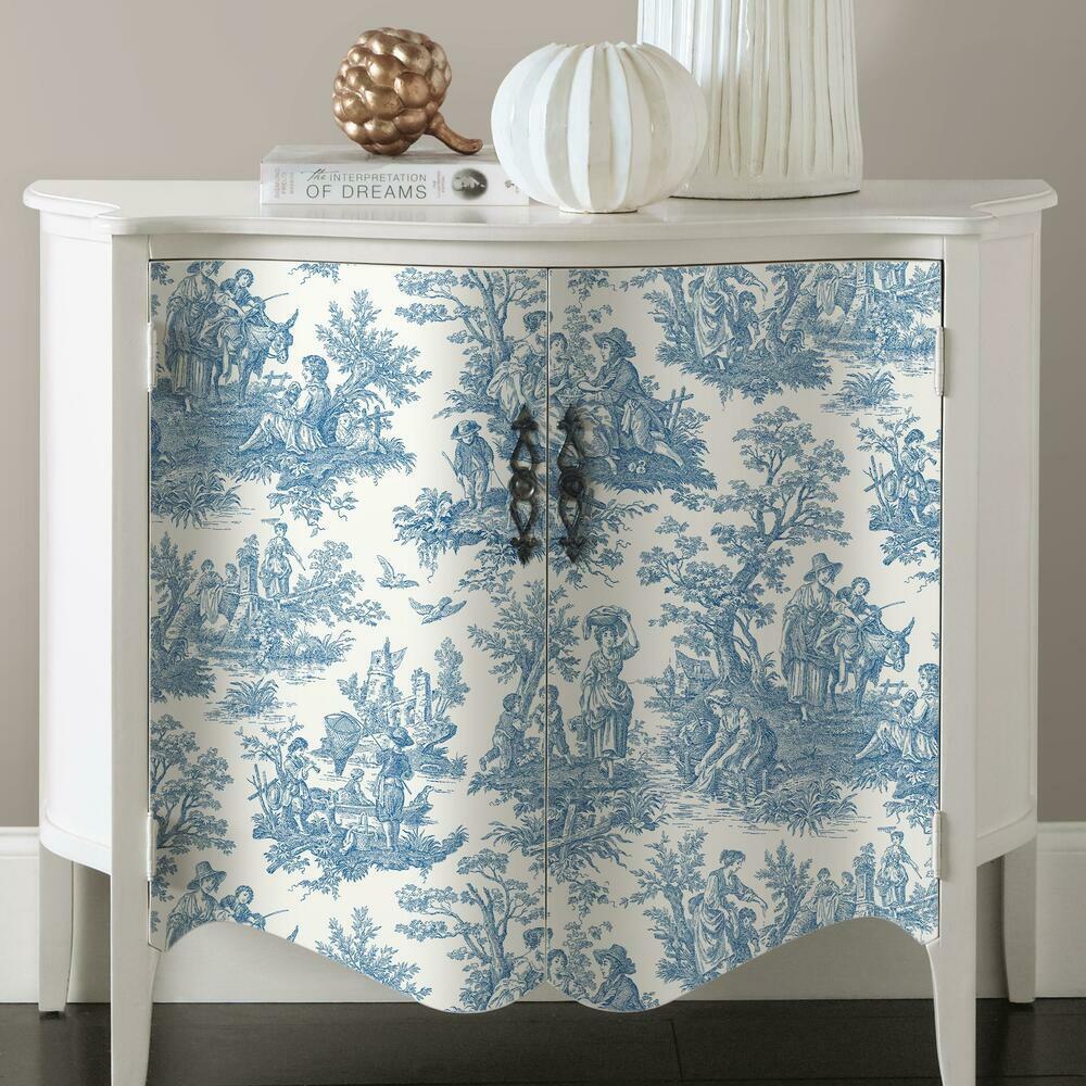 Waverly Country Life Toile Peel and Stick Wallpaper Peel and Stick Wallpaper RoomMates   