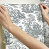 Waverly Country Life Toile Peel and Stick Wallpaper Peel and Stick Wallpaper RoomMates   