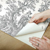 Waverly Country Life Toile Peel and Stick Wallpaper Peel and Stick Wallpaper RoomMates   