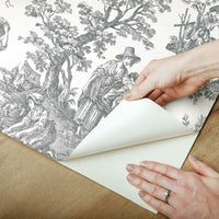 Waverly Country Life Toile Peel and Stick Wallpaper Peel and Stick Wallpaper RoomMates   