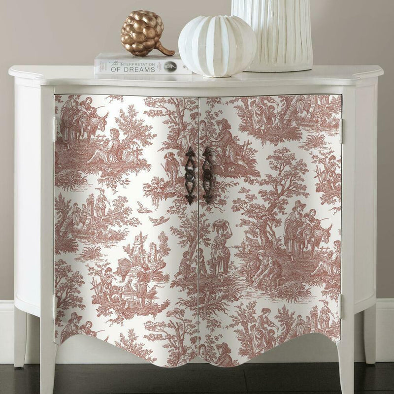 Waverly Country Life Toile Peel and Stick Wallpaper Peel and Stick Wallpaper RoomMates   