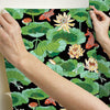 Waverly Lotus Lake Peel and Stick Wallpaper Peel and Stick Wallpaper RoomMates   