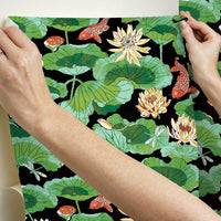 Waverly Lotus Lake Peel and Stick Wallpaper Peel and Stick Wallpaper RoomMates   