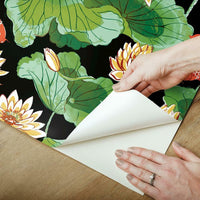 Waverly Lotus Lake Peel and Stick Wallpaper Peel and Stick Wallpaper RoomMates   