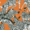 Waverly Herd Together Peel and Stick Wallpaper Peel and Stick Wallpaper RoomMates Roll Orange 