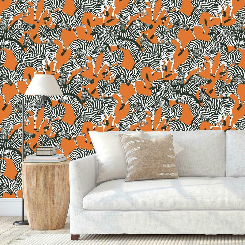 Waverly Herd Together Peel and Stick Wallpaper Peel and Stick Wallpaper RoomMates   