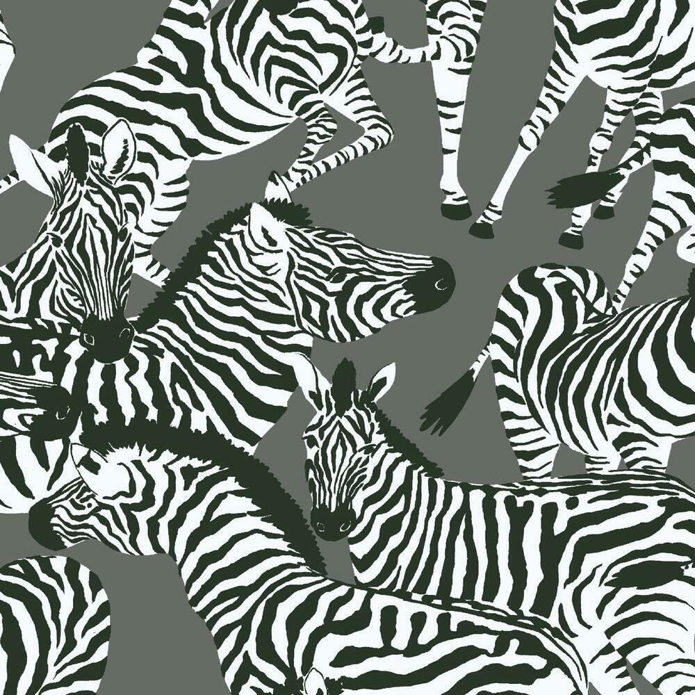 Waverly Herd Together Peel and Stick Wallpaper Peel and Stick Wallpaper RoomMates Roll Grey 