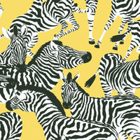 Waverly Herd Together Peel and Stick Wallpaper Peel and Stick Wallpaper RoomMates Roll Yellow 