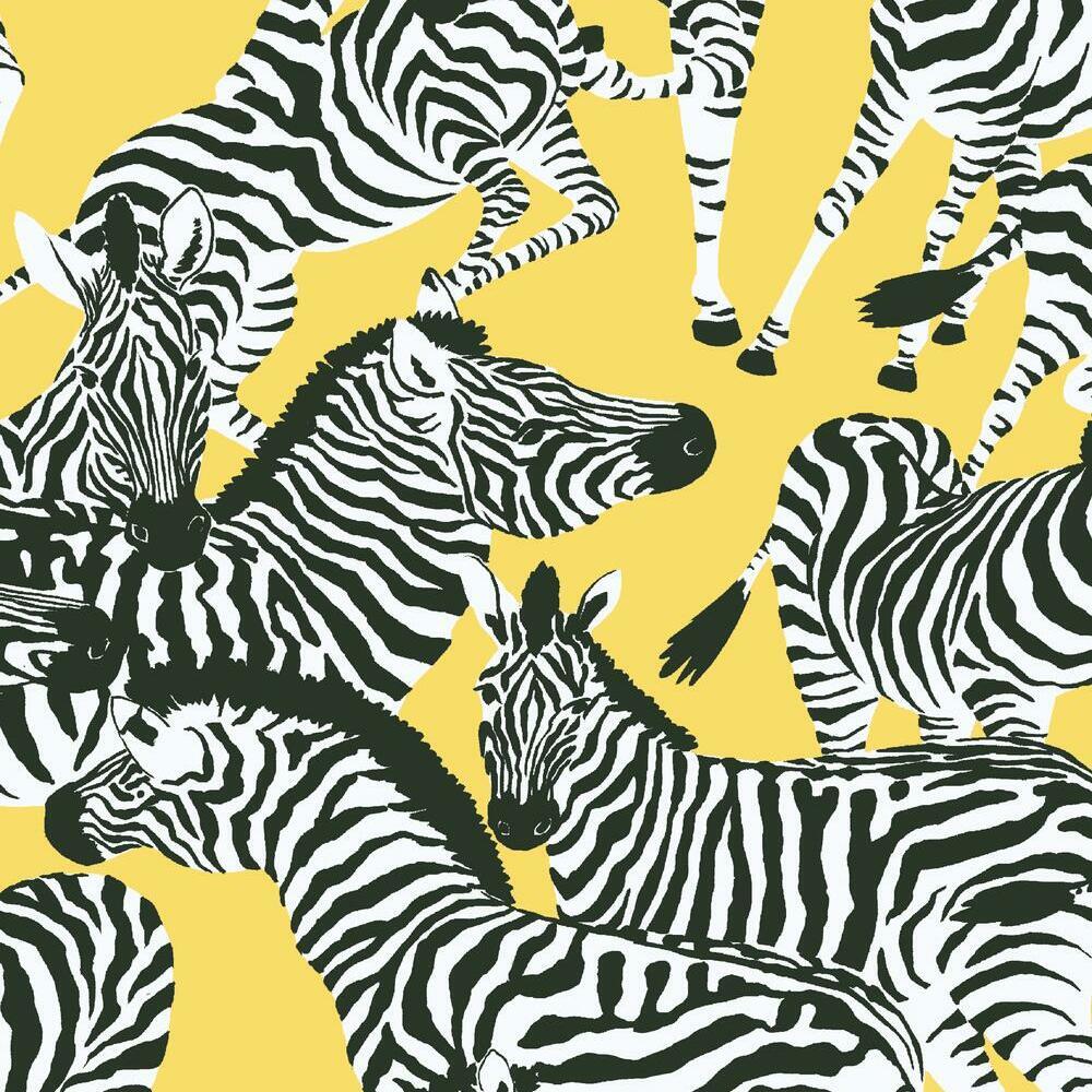 Waverly Herd Together Peel and Stick Wallpaper Peel and Stick Wallpaper RoomMates Roll Yellow 