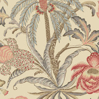 Waverly Exotic Curiosity Peel and Stick Wallpaper Peel and Stick Wallpaper RoomMates Roll Taupe 