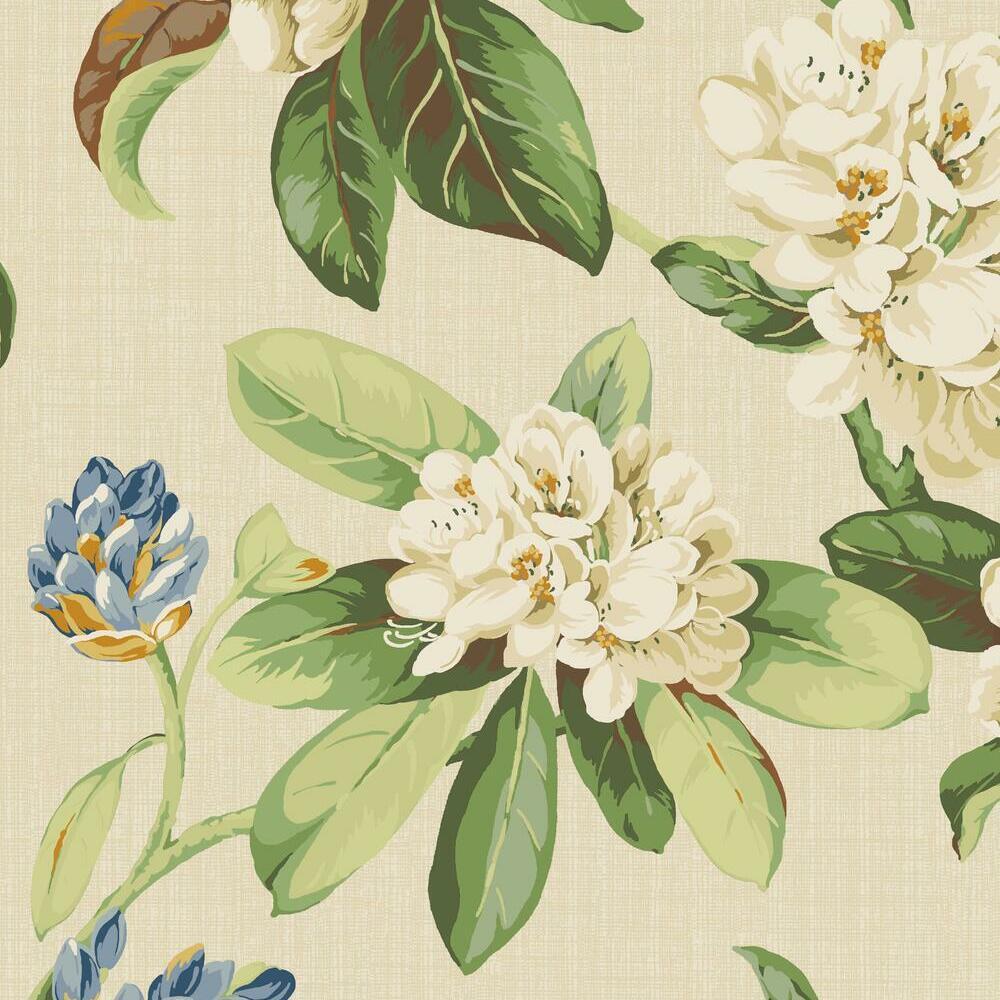 Waverly Live Artfully Peel and Stick Wallpaper Peel and Stick Wallpaper RoomMates Roll Beige 