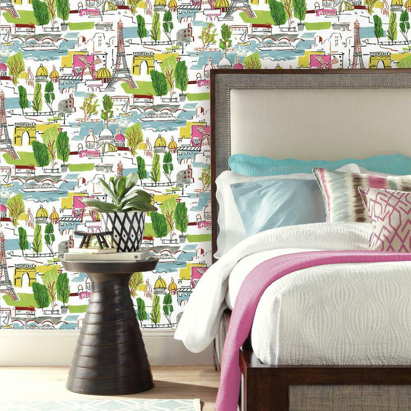 Waverly Arrondissement Peel and Stick Wallpaper Peel and Stick Wallpaper RoomMates   