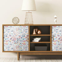 Mod Faces Peel & Stick Wallpaper Peel and Stick Wallpaper RoomMates   