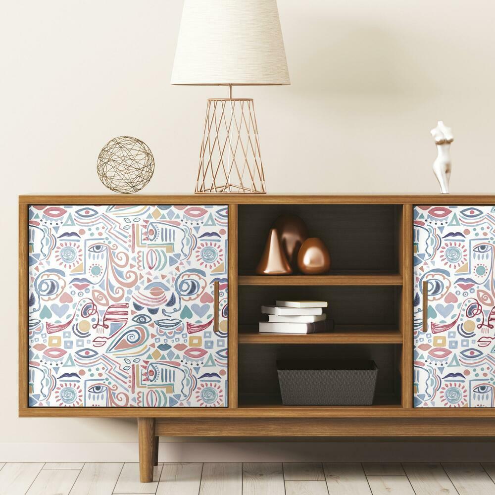 Mod Faces Peel & Stick Wallpaper Peel and Stick Wallpaper RoomMates   
