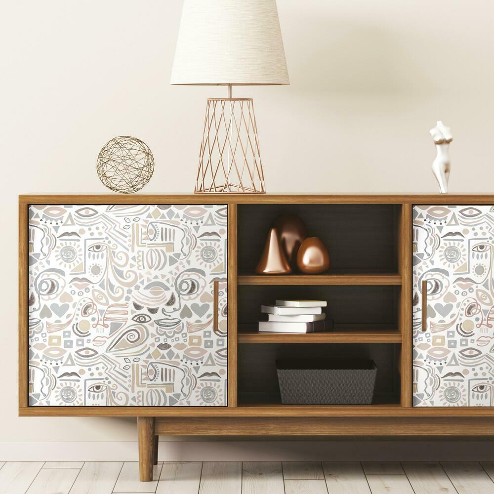 Mod Faces Peel & Stick Wallpaper Peel and Stick Wallpaper RoomMates   
