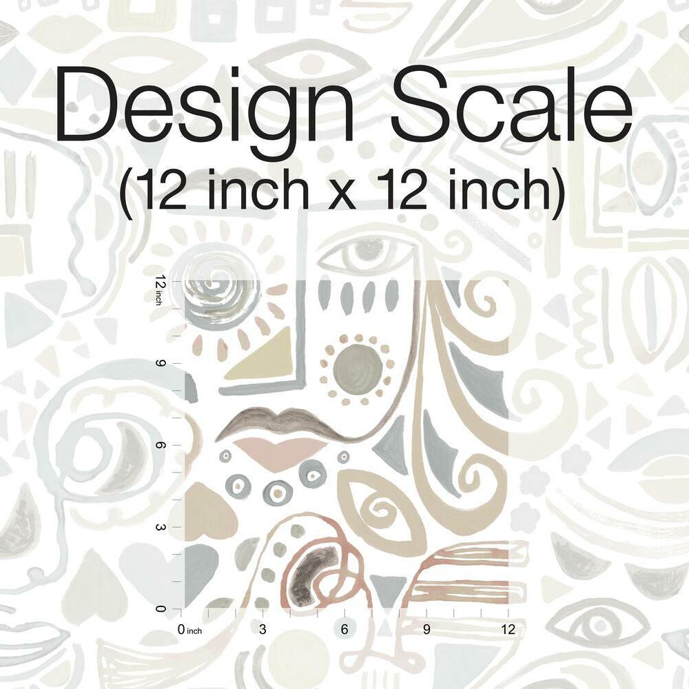 Mod Faces Peel & Stick Wallpaper Peel and Stick Wallpaper RoomMates   