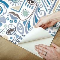Mod Faces Peel & Stick Wallpaper Peel and Stick Wallpaper RoomMates   