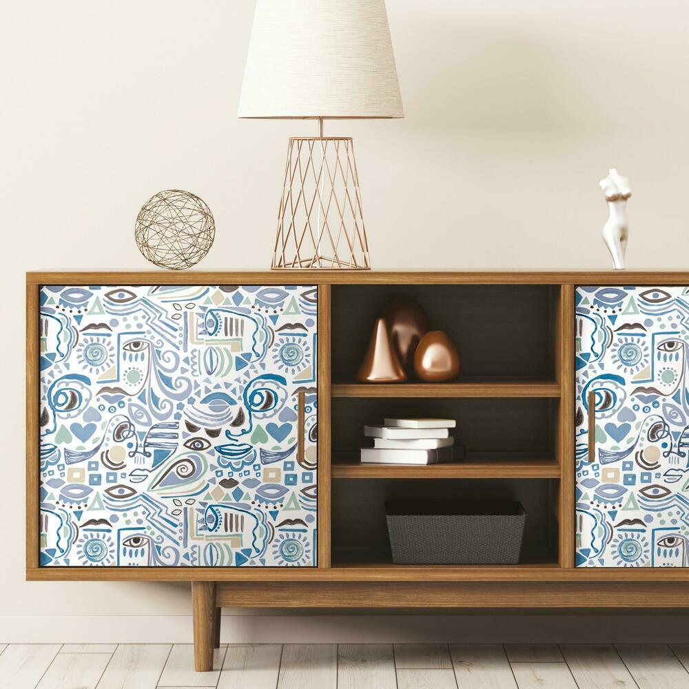 Mod Faces Peel & Stick Wallpaper Peel and Stick Wallpaper RoomMates   