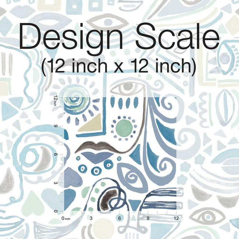 Mod Faces Peel & Stick Wallpaper Peel and Stick Wallpaper RoomMates   