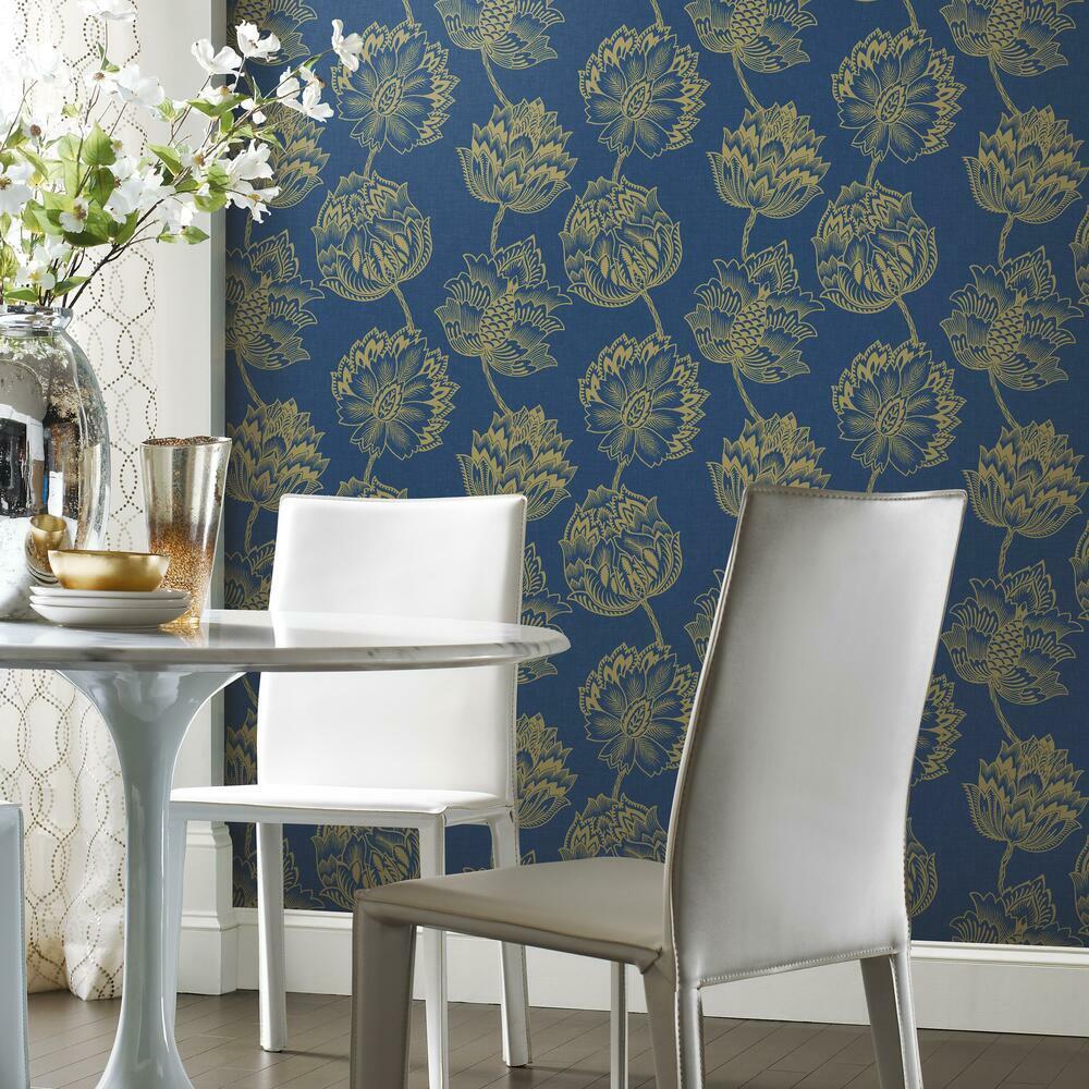 Batik Jacobean Premium Peel + Stick Wallpaper Peel and Stick Wallpaper RoomMates   