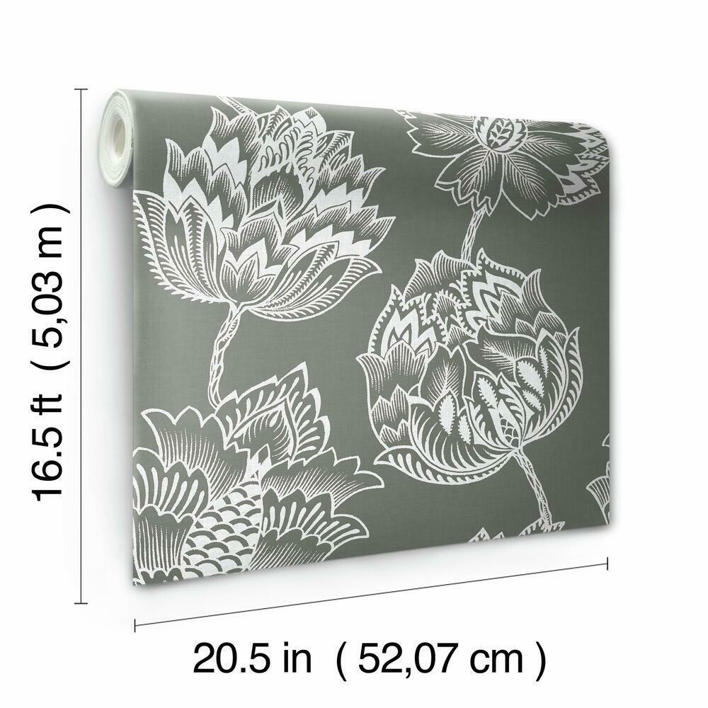 Batik Jacobean Premium Peel + Stick Wallpaper Peel and Stick Wallpaper RoomMates   