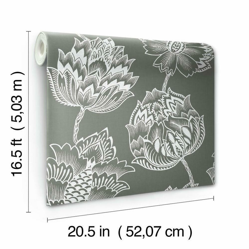 Batik Jacobean Premium Peel + Stick Wallpaper Peel and Stick Wallpaper RoomMates   