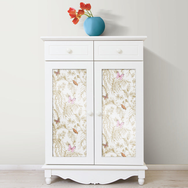Butterfly Sketch Peel and Stick Wallpaper Peel and Stick Wallpaper RoomMates   