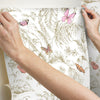 Butterfly Sketch Peel and Stick Wallpaper Peel and Stick Wallpaper RoomMates   