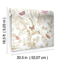 Butterfly Sketch Peel and Stick Wallpaper Peel and Stick Wallpaper RoomMates   