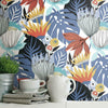Retro Tropical Leaves Peel and Stick Wallpaper Peel and Stick Wallpaper RoomMates   