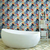 Retro Tropical Leaves Peel and Stick Wallpaper Peel and Stick Wallpaper RoomMates   