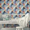 Retro Tropical Leaves Peel and Stick Wallpaper Peel and Stick Wallpaper RoomMates   