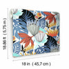 Retro Tropical Leaves Peel and Stick Wallpaper Peel and Stick Wallpaper RoomMates   