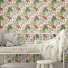 Retro Tropical Leaves Peel and Stick Wallpaper Peel and Stick Wallpaper RoomMates   