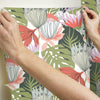 Retro Tropical Leaves Peel and Stick Wallpaper Peel and Stick Wallpaper RoomMates   