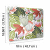 Retro Tropical Leaves Peel and Stick Wallpaper Peel and Stick Wallpaper RoomMates   