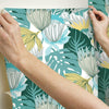 Retro Tropical Leaves Peel and Stick Wallpaper Peel and Stick Wallpaper RoomMates   
