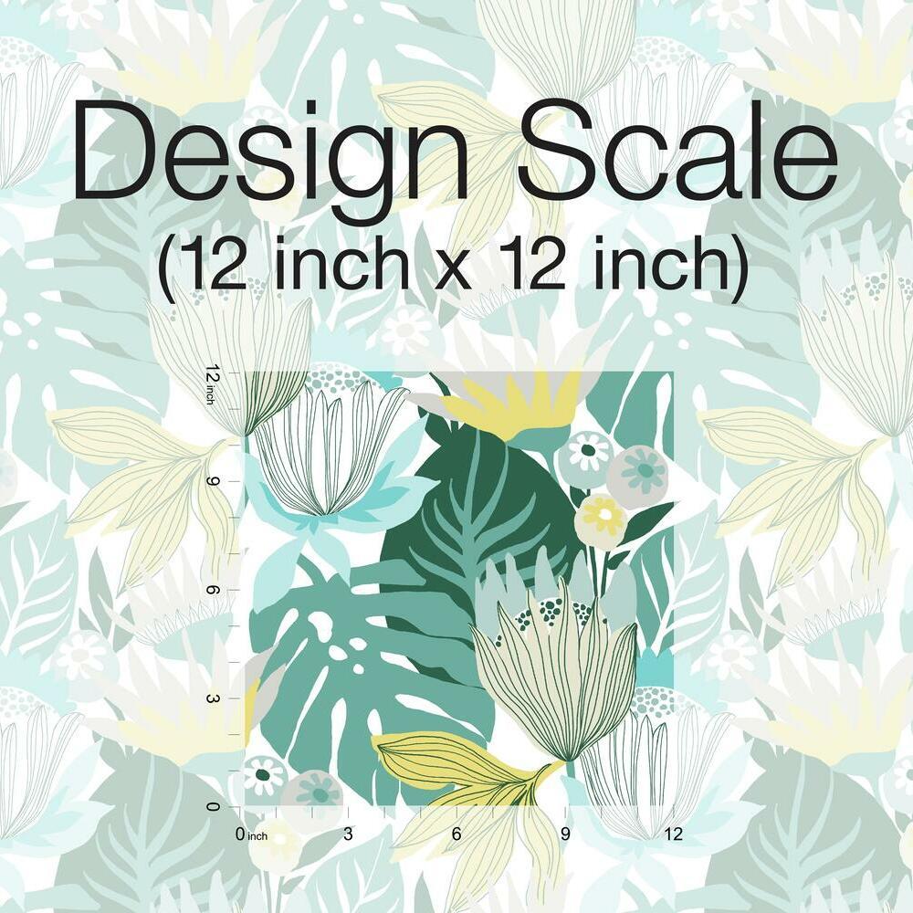 Retro Tropical Leaves Peel and Stick Wallpaper Peel and Stick Wallpaper RoomMates   