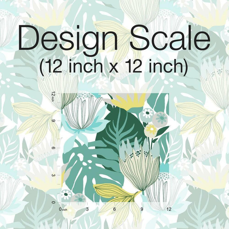 Retro Tropical Leaves Peel and Stick Wallpaper Peel and Stick Wallpaper RoomMates   