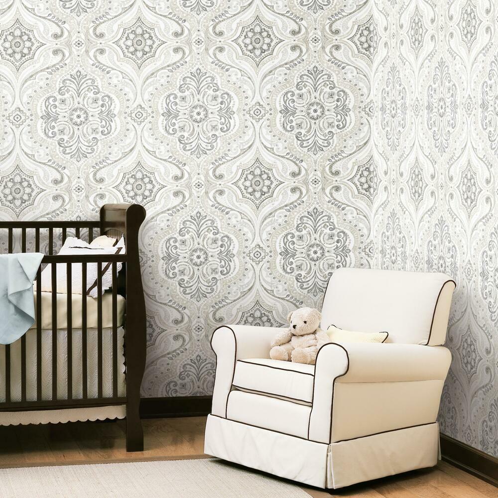 Bohemian Damask Peel and Stick Wallpaper Peel and Stick Wallpaper RoomMates   