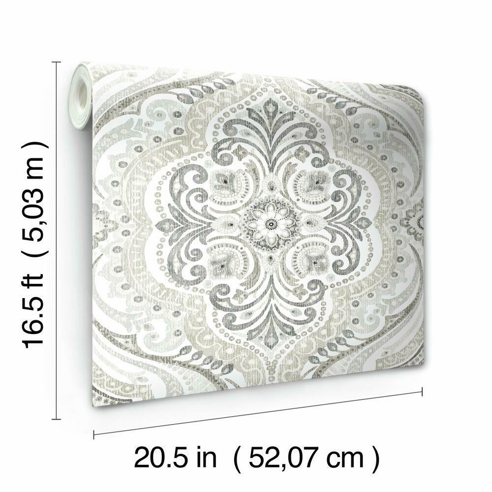 Bohemian Damask Peel and Stick Wallpaper Peel and Stick Wallpaper RoomMates   