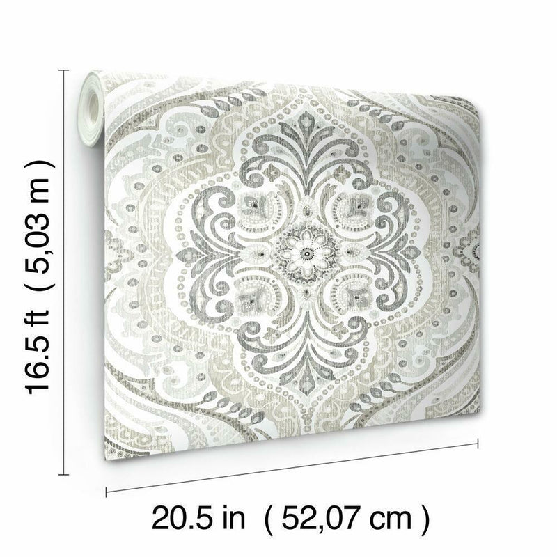 Bohemian Damask Peel and Stick Wallpaper Peel and Stick Wallpaper RoomMates   