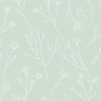 Twigs Peel and Stick Wallpaper Peel and Stick Wallpaper RoomMates Roll Green 