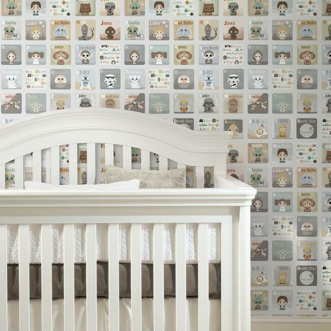 Star Wars Infant Alphabet Peel & Stick Wallpaper Peel and Stick Wallpaper RoomMates   