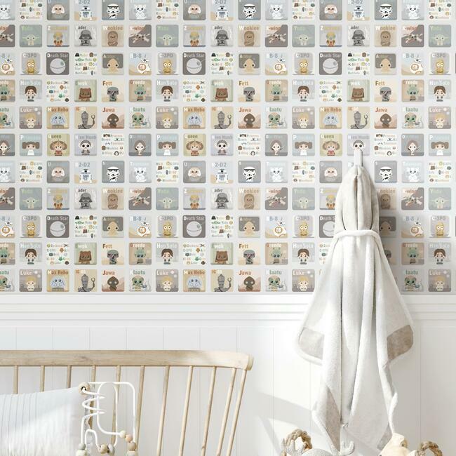 Star Wars Infant Alphabet Peel & Stick Wallpaper Peel and Stick Wallpaper RoomMates   