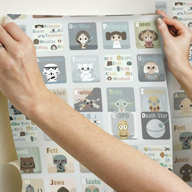 Star Wars Infant Alphabet Peel & Stick Wallpaper Peel and Stick Wallpaper RoomMates   