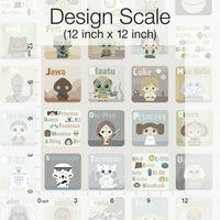 Star Wars Infant Alphabet Peel & Stick Wallpaper Peel and Stick Wallpaper RoomMates   
