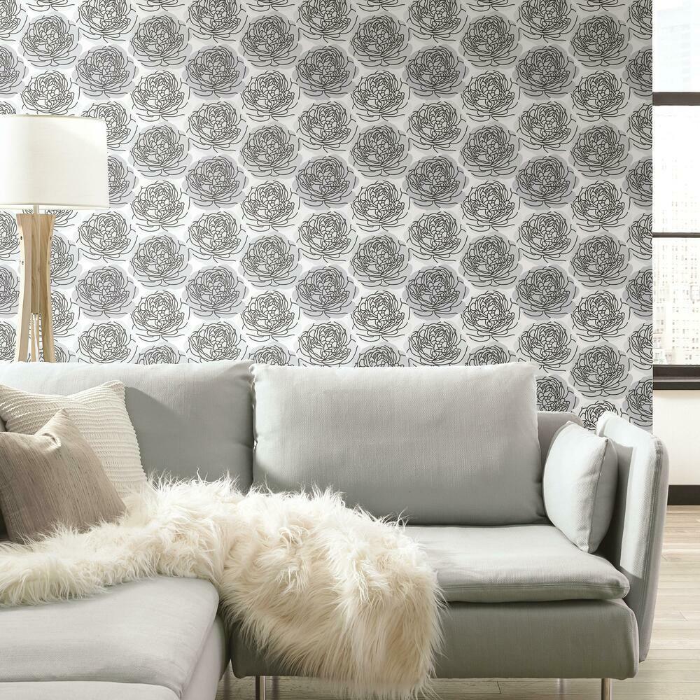 Bed of Roses Peel & Stick Wallpaper Peel and Stick Wallpaper RoomMates   