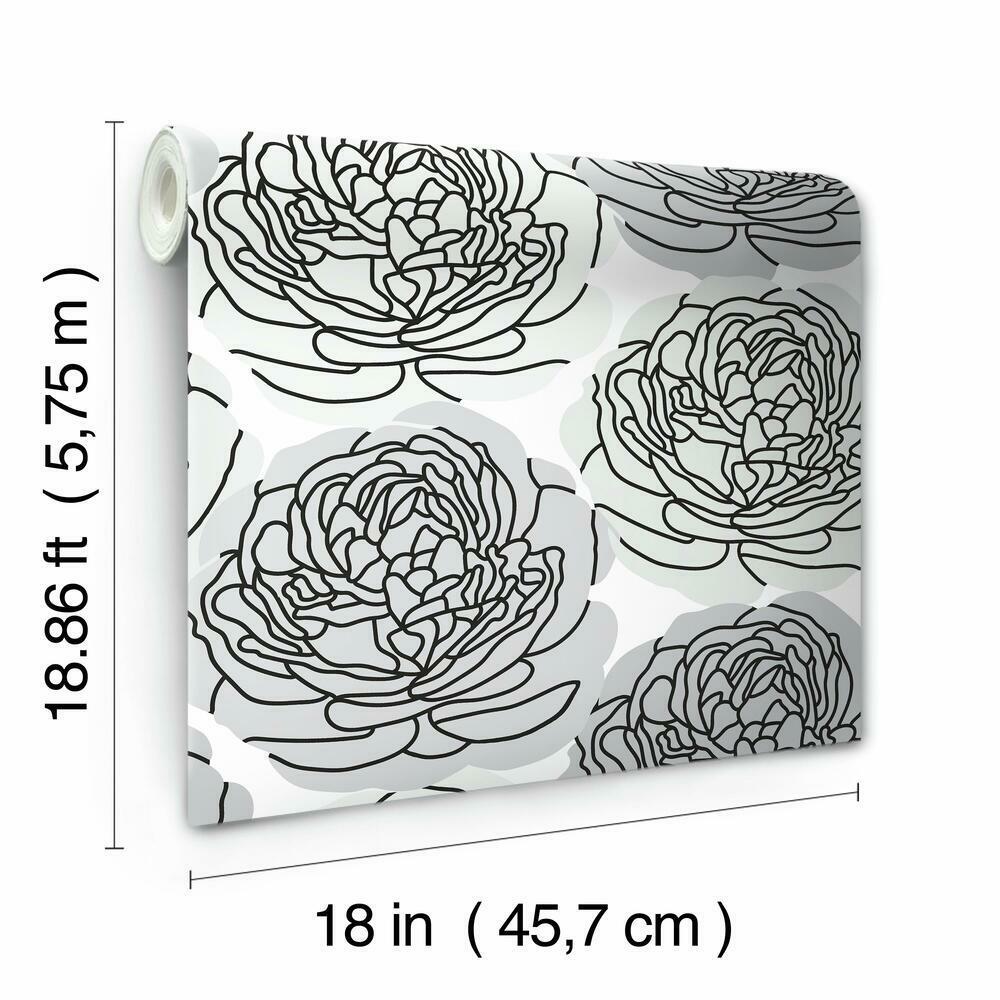 Bed of Roses Peel & Stick Wallpaper Peel and Stick Wallpaper RoomMates   